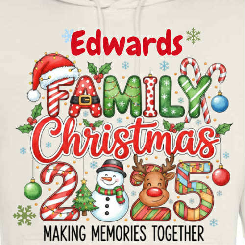 Personalised Family Hoodie - printed