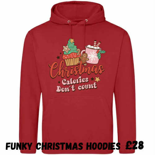 Christmas Hoodie - Christmas calories don't count printed