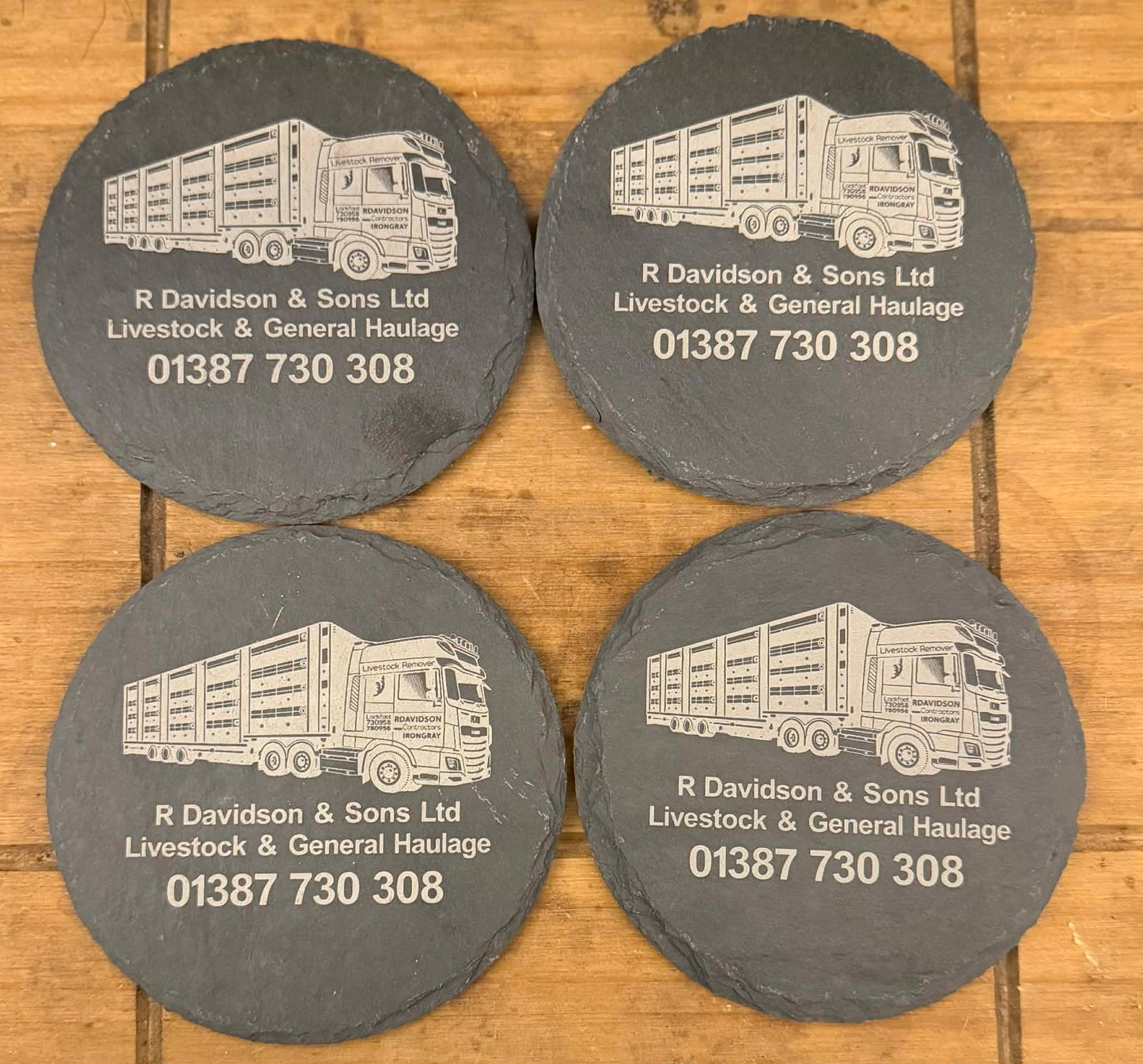 Laser Engraved Slate Coasters and Placemats