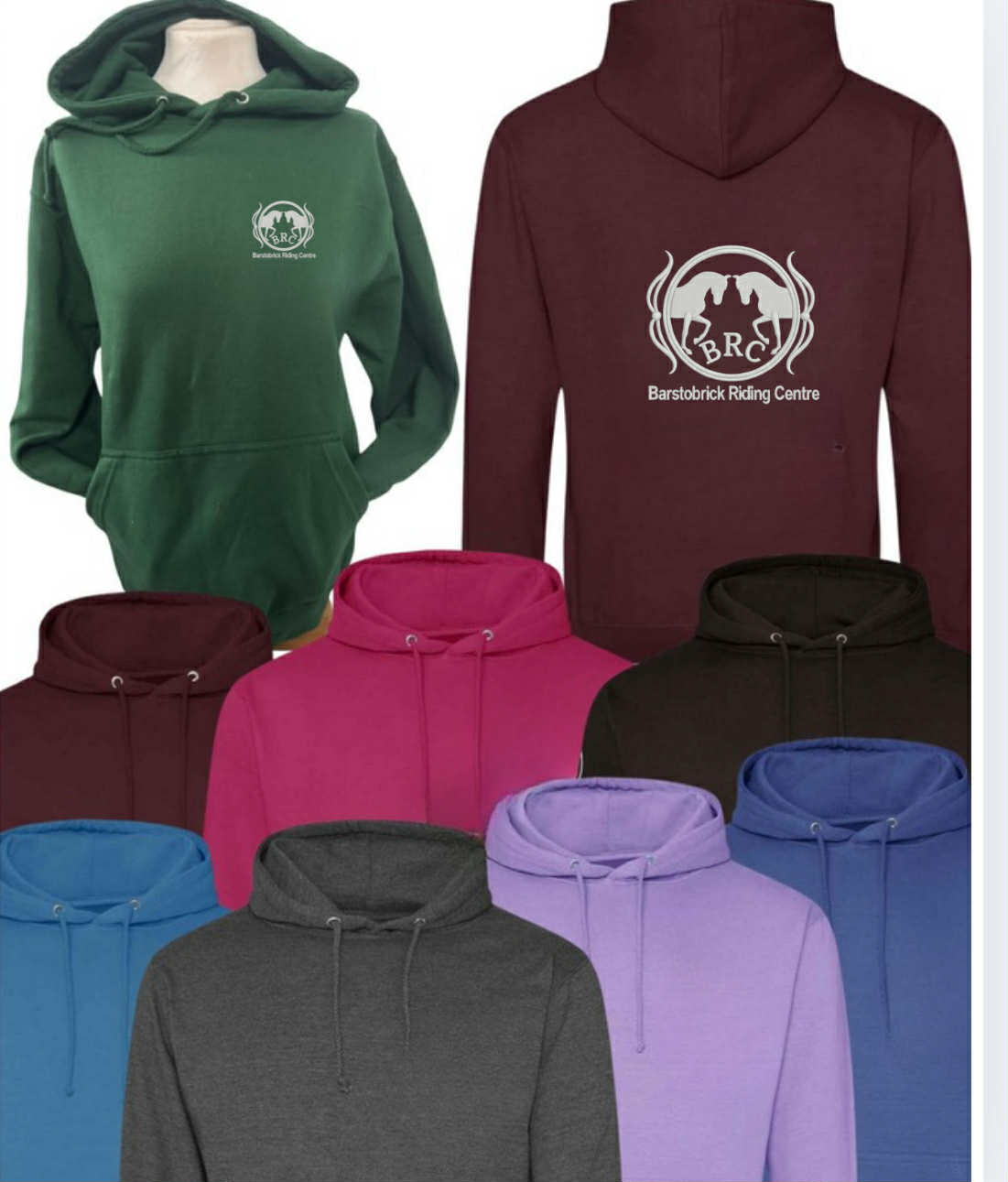 Barstobrick Riding Centre Hoodies Unisex CHART 2