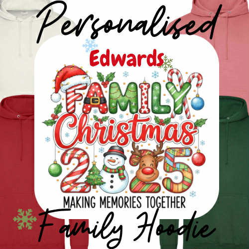 Personalised Family Hoodie - printed