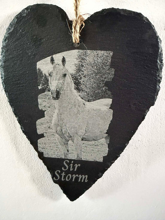 Hanging Slate Ornaments Laser Engraved