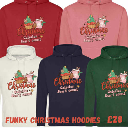 Christmas Hoodie - Christmas calories don't count printed