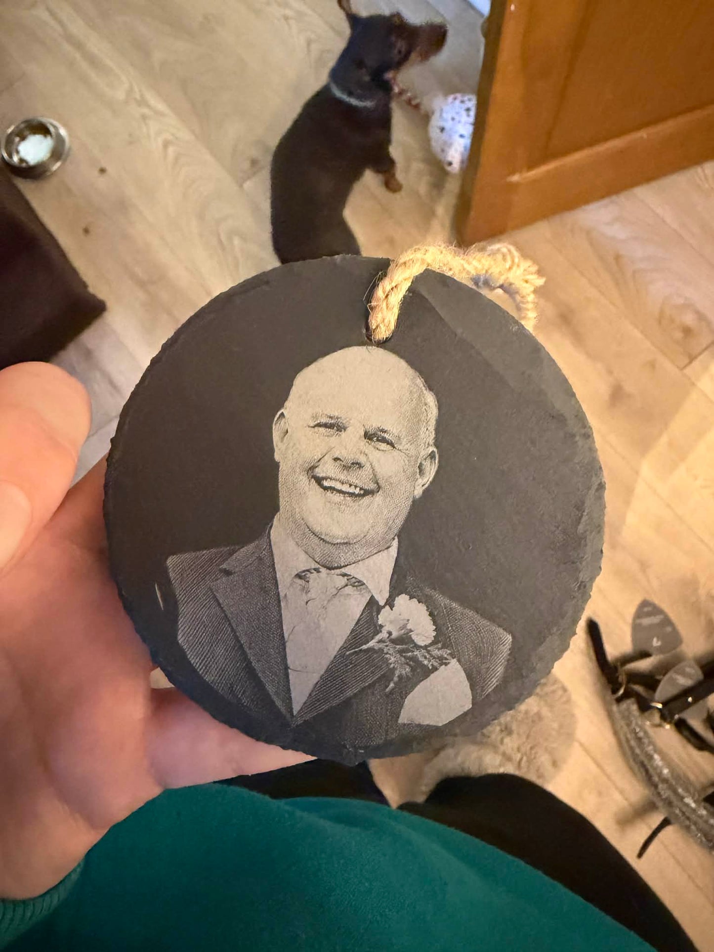 Hanging Slate Ornaments Laser Engraved