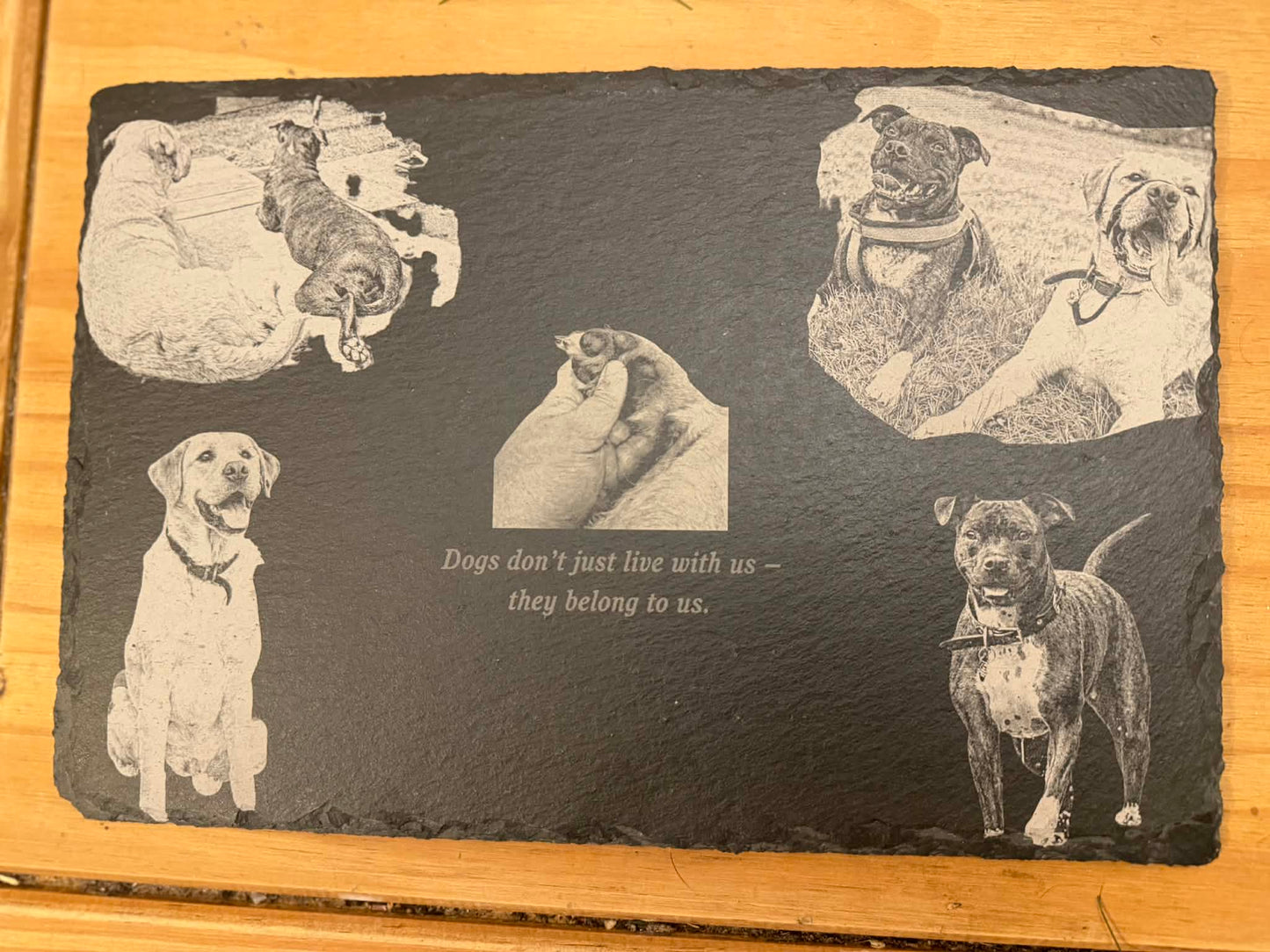 Laser Engraved Slate Coasters and Placemats