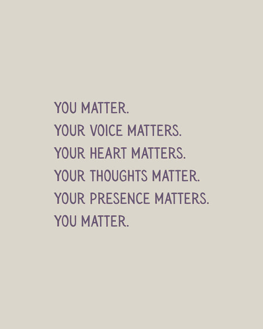 You Matter, Your Voice Matters printed Hoodie